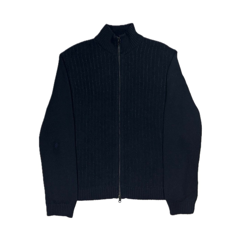 Banana Republic stretch merino wool navy full zip cardigan sweater women's large